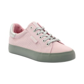 Big star 274054 zapatillas atadas gris rosado 1