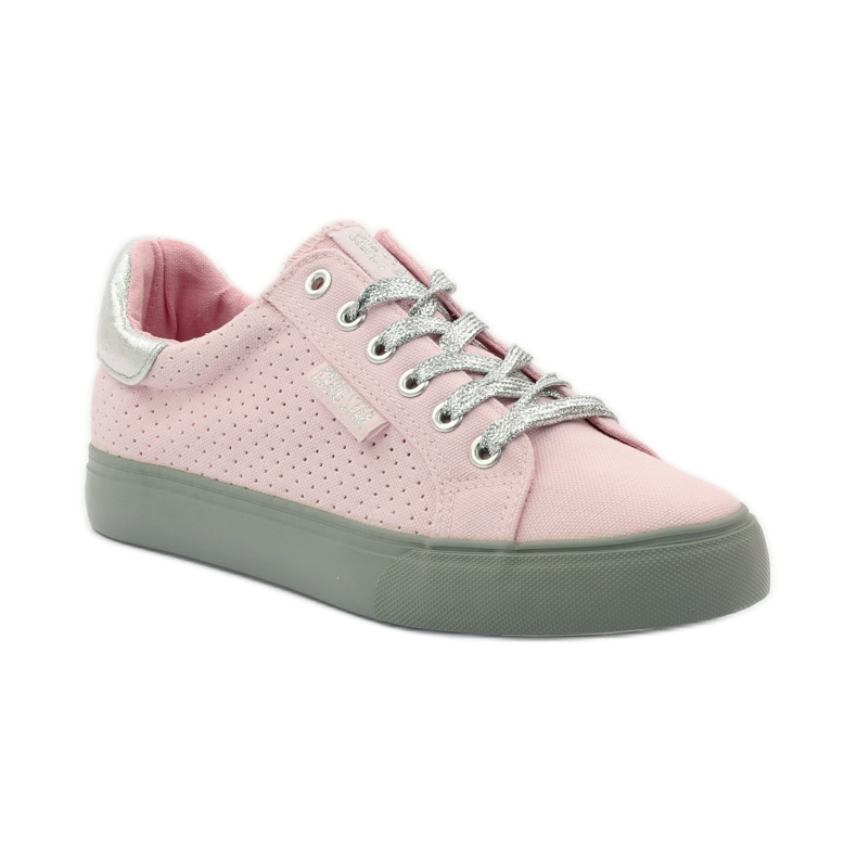 Big star 274054 zapatillas atadas gris rosa 1