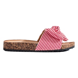 Sandalias Vinceza a rayas blanco 1