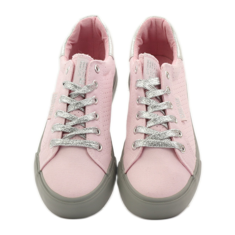 Big star 274054 zapatillas atadas gris rosa 4