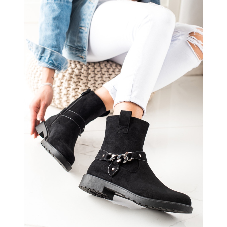 Trabajadores de gamuza clásica negro 2