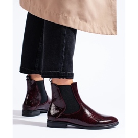 Botines Chelsea lacados de Sergio Leone rojo 3