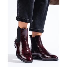 Botines Chelsea lacados de Sergio Leone rojo 4