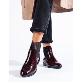 Botines Chelsea lacados de Sergio Leone rojo 1