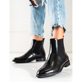 Botines Chelsea lacados de Sergio Leone negro 4