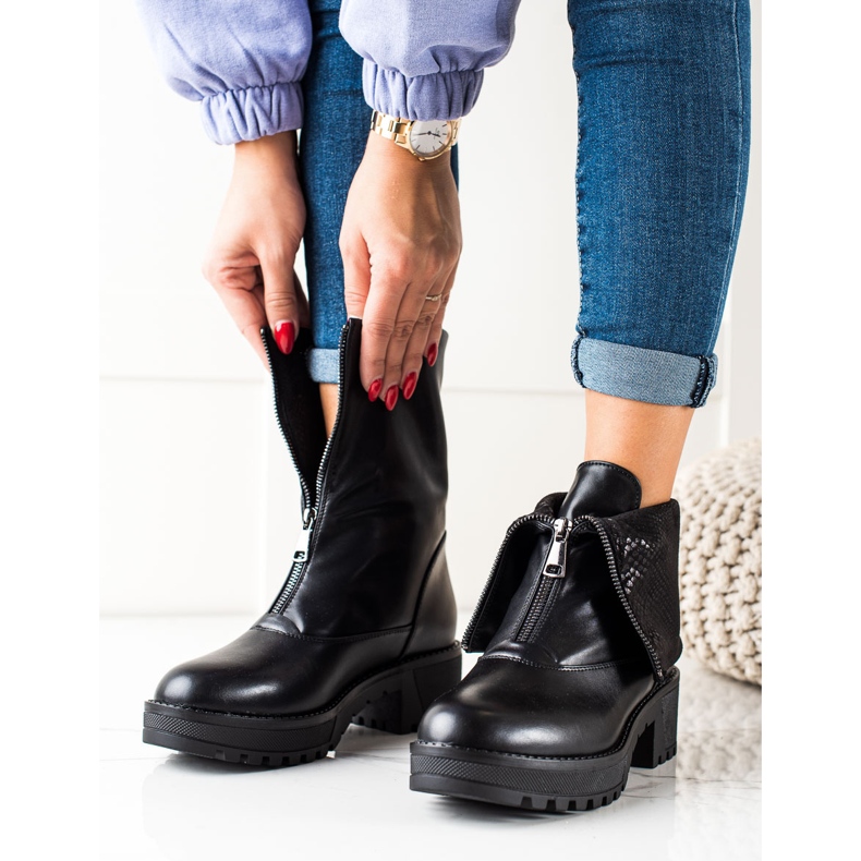 Trabajadores con una parte superior plegable de Vinceza. negro 2