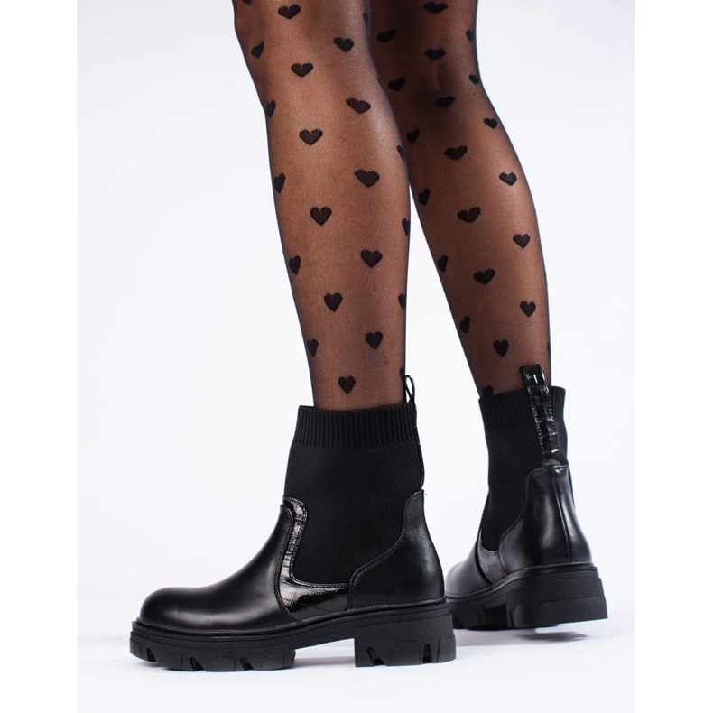 Botas sin cordones negro 1