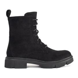 Botas de gamuza cómodas negro 2