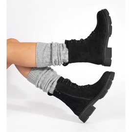 Botas de gamuza cómodas negro 3