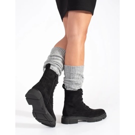 Botas de gamuza cómodas negro 1
