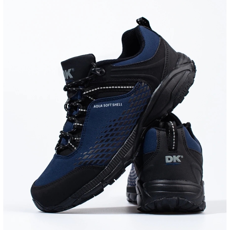 DK Zapatos de trekking azul marino para hombre negro 1