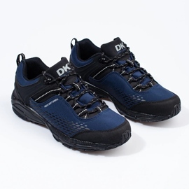 DK Zapatos de trekking azul marino para hombre negro 3