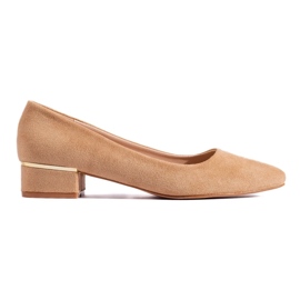 Goodin Bombas clásicas con tacones bajos. beige 2