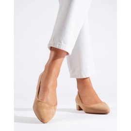 Goodin Bombas clásicas con tacones bajos. beige 4