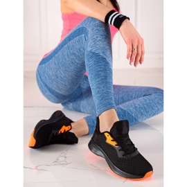 TRENDI Zapatos deportivos atados negro amarillo 3