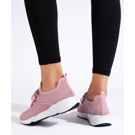 Zapatillas de deporte de moda textil rosa 1