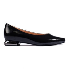 W. Potocki Zapatos de salón con tacón Potocki decorativo negro 3
