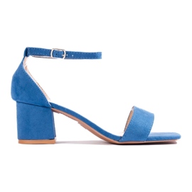Sandalias De Tacón Bajo VINCEZA azul 7