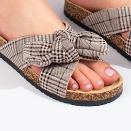 W. Potocki Zapatillas casual con lazo beige 1