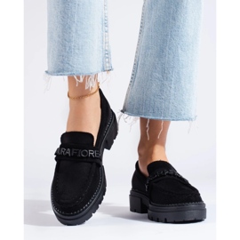 Mocasines La.Fi de moda negro 4
