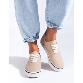 Zapatillas de mujer beige 3