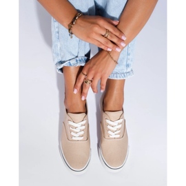 Zapatillas de mujer beige 1
