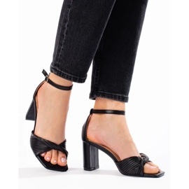 Sandalias de tacón negras negro 2