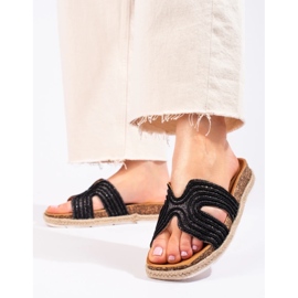 W. Potocki Cómodas pantuflas Potocki negro 6