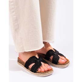 W. Potocki Cómodas pantuflas Potocki negro 5
