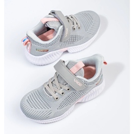 Deportivas infantiles Vico caladas gris claro 3