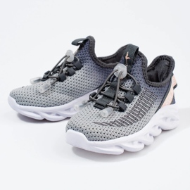 Deportivas infantiles Vico, material bicolor gris 2