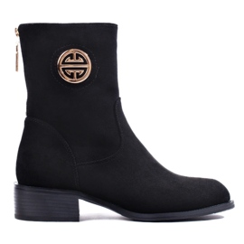 Botas altas mujer ante negro 4