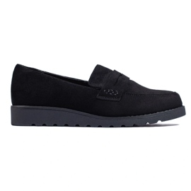 Zapatos clásicos de ante negro 1