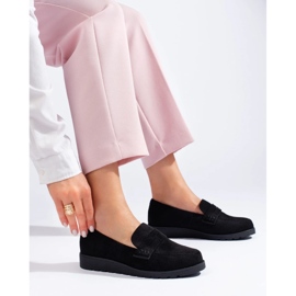 Zapatos clásicos de ante negro 3