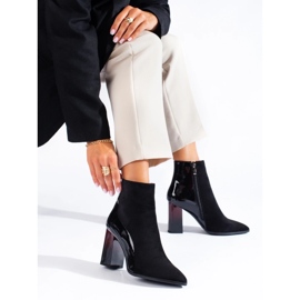 Botines mujer ante negro 1