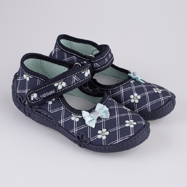 Pantuflas niña Viggami estampado Emma azul 2