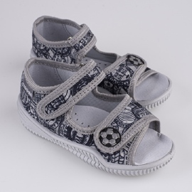 Pantuflas de niño Viggami Jaś sellos gris 2