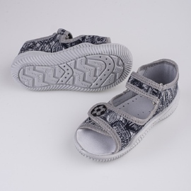 Pantuflas de niño Viggami Jaś sellos gris 3