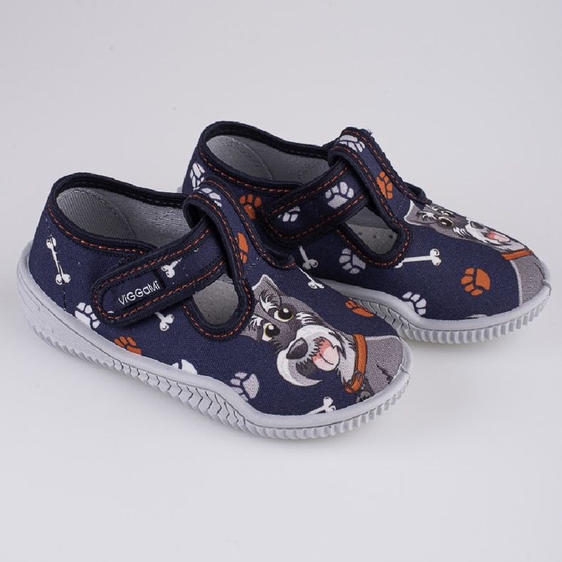 Pantuflas niño Viggami Dingo print azul 2