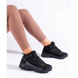 Zapatillas deportivas trekking mujer caña alta DK negro 5