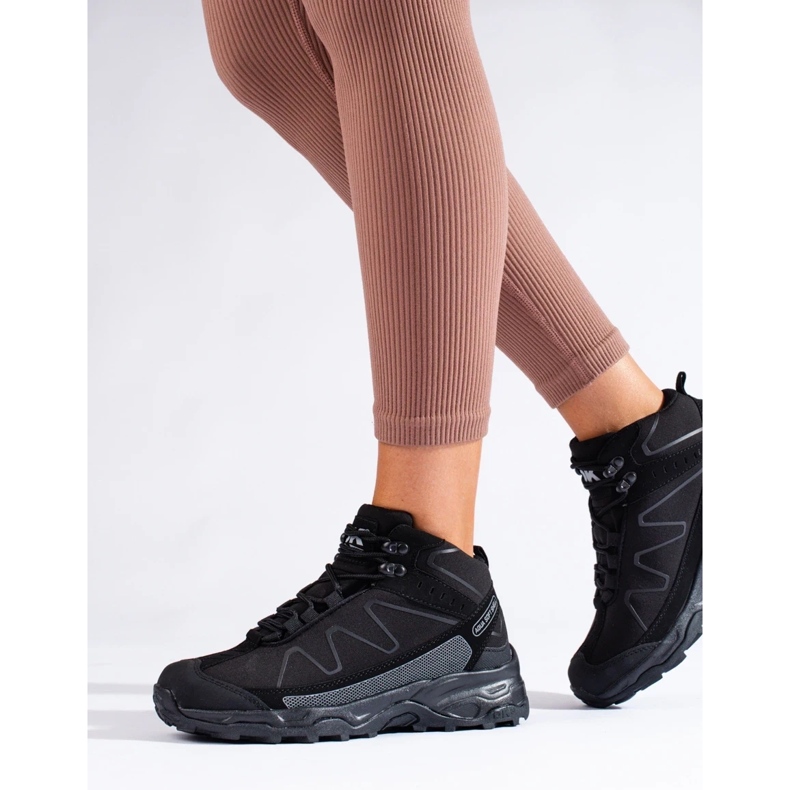 Zapatillas deportivas trekking mujer caña alta DK negro 1