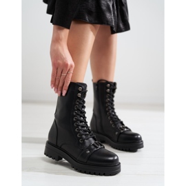 Botas de trabajo altas para mujer. negro 1