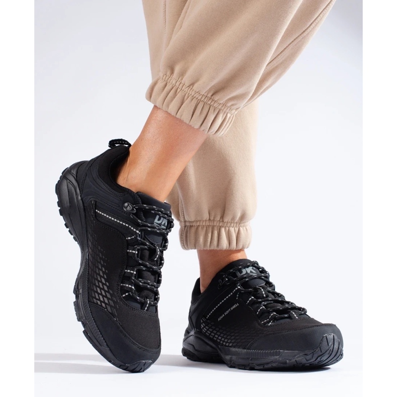 Zapatos de trekking de mujer con suela gruesa DK negra negro 1