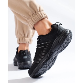 Zapatos de trekking de mujer con suela gruesa DK negra negro 4