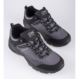 Zapatos de trekking de hombre con suela gruesa gris DK negro 2
