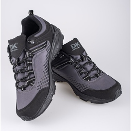 Zapatos de trekking de hombre con suela gruesa gris DK negro 3