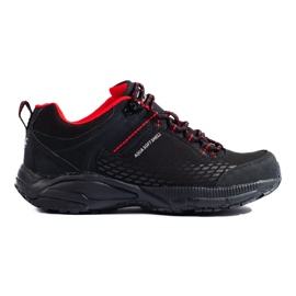 Zapatos de trekking de mujer con suela gruesa DK, negros y rojos 1