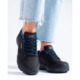 Zapatillas trekking mujer DK negro y azul 2