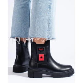 Botas Chelsea de mujer negras con plataforma. negro 3