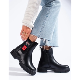 Botas Chelsea de mujer negras con plataforma. negro 4